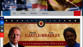 What Azconstitutionparty.com website looked like in 2016 (7 years ago)