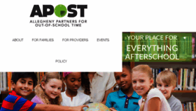 What Afterschoolpgh.org website looked like in 2016 (7 years ago)