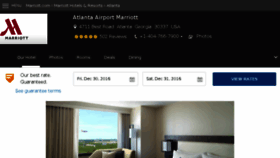 What Atlantaairportmarriott.com website looked like in 2016 (7 years ago)