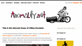 What Anomalily.net website looked like in 2016 (7 years ago)