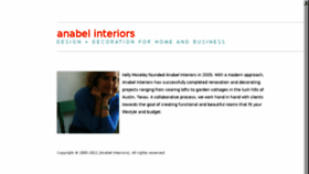 What Anabelinteriors.com website looked like in 2016 (7 years ago)