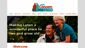What Ageconcernluton.org.uk website looked like in 2016 (7 years ago)