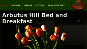 What Arbutushillbedandbreakfast.com website looked like in 2016 (7 years ago)