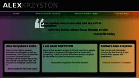 What Alexkrzyston.com website looked like in 2016 (7 years ago)