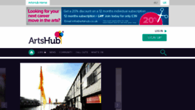 What Artshub.co.uk website looked like in 2017 (7 years ago)