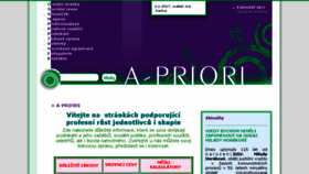 What A-priori.cz website looked like in 2017 (8 years ago)