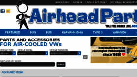 What Airheadparts.com website looked like in 2017 (7 years ago)