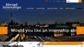 What Abroad-internships.com website looked like in 2017 (7 years ago)
