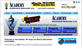 What Academyinsurance.co.uk website looked like in 2017 (7 years ago)