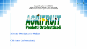 What Agrifruit.it website looked like in 2017 (7 years ago)