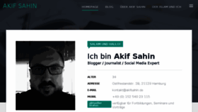 What Akifsahin.de website looked like in 2017 (7 years ago)