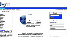 What Algrim.pl website looked like in 2017 (7 years ago)