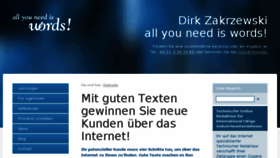 What All-you-need-is-words.de website looked like in 2017 (7 years ago)