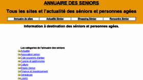 What Annuaire-des-seniors.com website looked like in 2017 (7 years ago)