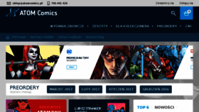 What Atomcomics.pl website looked like in 2017 (7 years ago)