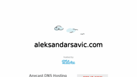 What Aleksandarsavic.com website looked like in 2017 (7 years ago)