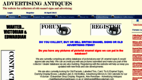 What Advertisingantiques.co.uk website looked like in 2017 (7 years ago)