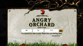 What Angryorchard.com website looked like in 2017 (7 years ago)