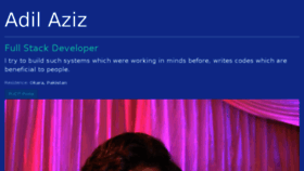 What Adilaziz.tk website looked like in 2017 (7 years ago)