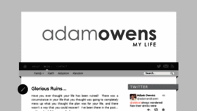 What Adamowens.com website looked like in 2017 (7 years ago)