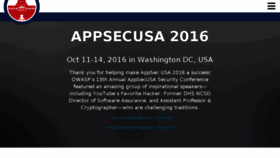What Appsecusa.org website looked like in 2017 (7 years ago)