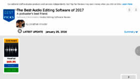 What Audio-editing-software-review.toptenreviews.com website looked like in 2017 (7 years ago)