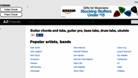 What Azchords.com website looked like in 2017 (7 years ago)