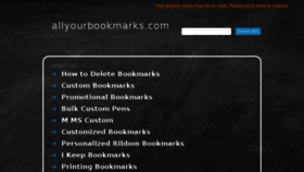 What Allyourbookmarks.com website looked like in 2017 (7 years ago)