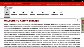 What Adityaestates.com website looked like in 2017 (7 years ago)