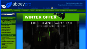 What Abbeypro.co.uk website looked like in 2017 (7 years ago)