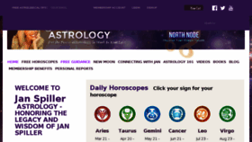 What Astrologywithjanspiller.com website looked like in 2017 (8 years ago)