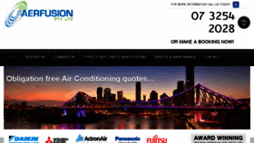 What Aaerfusion.com.au website looked like in 2017 (7 years ago)