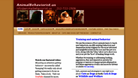 What Animalbehaviorist.us website looked like in 2017 (8 years ago)