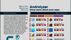 What Androlyzer.com website looked like in 2017 (7 years ago)
