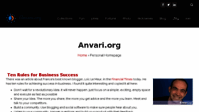 What Anvari.org website looked like in 2017 (7 years ago)