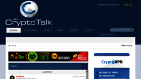What Allcryptotalk.com website looked like in 2017 (7 years ago)