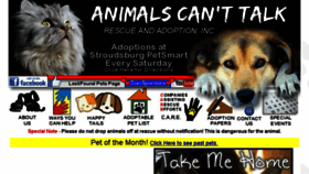 What Animalscanttalk.org website looked like in 2017 (7 years ago)