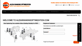 What Alexarankingoptimization.com website looked like in 2017 (7 years ago)