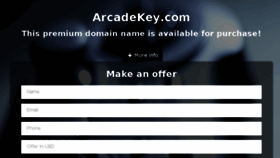 What Arcadekey.com website looked like in 2017 (7 years ago)