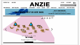 What Anzie.com website looked like in 2017 (7 years ago)