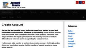 What Accountcreate.com website looked like in 2017 (7 years ago)