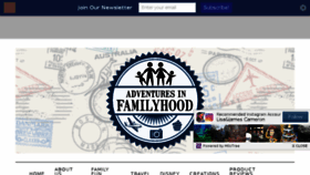 What Adventuresinfamilyhood.com website looked like in 2017 (7 years ago)