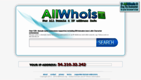 What Allwhois.org website looked like in 2017 (7 years ago)