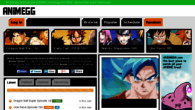 What Animegg.com website looked like in 2017 (7 years ago)