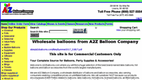 What A2zballoons.com website looked like in 2017 (7 years ago)