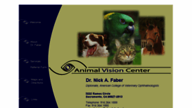 What Animalvisioncenter.com website looked like in 2017 (7 years ago)
