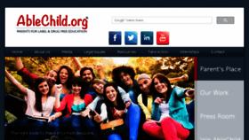What Ablechild.org website looked like in 2017 (7 years ago)