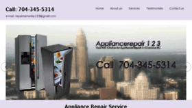 What Appliancerepair123.com website looked like in 2017 (6 years ago)