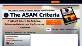 What Asamcriteria.org website looked like in 2017 (6 years ago)