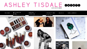 What Ashleytisdale.com website looked like in 2017 (7 years ago)